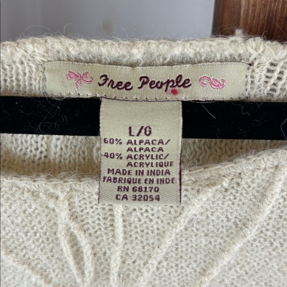 Free People Beige Cable Knit Sweater - Picture 3 of 8